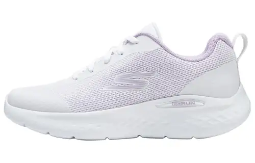 Skechers Go Run Lite Fabric Cushioning Low top Running Shoes Women's White Purple
