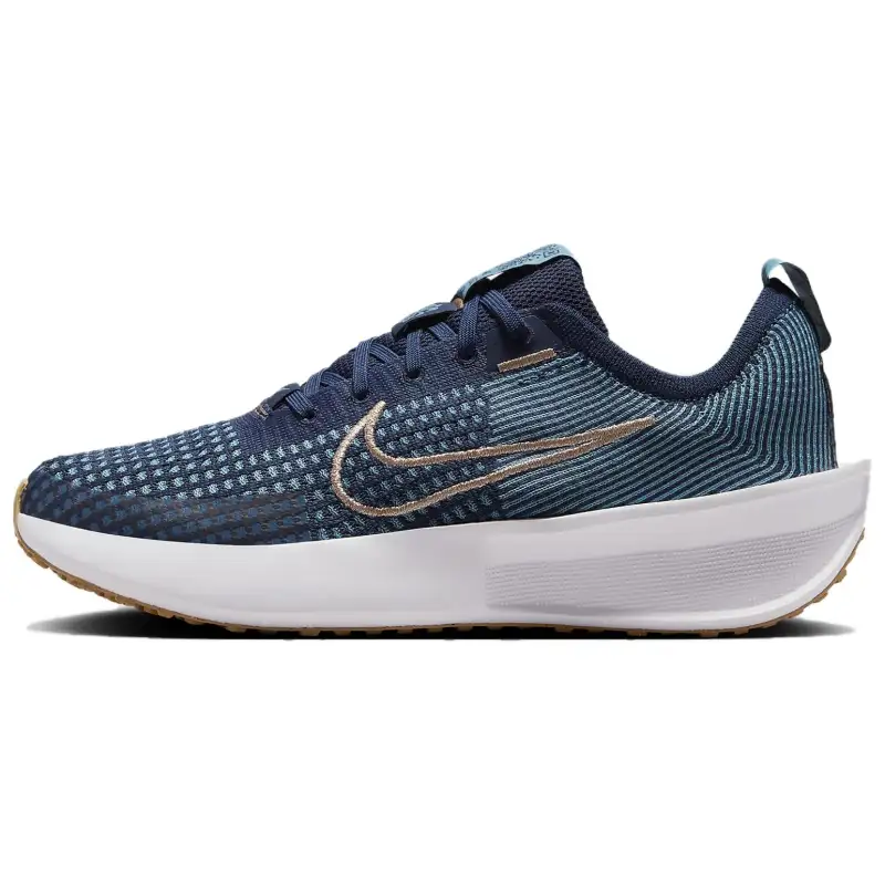 Nike Interact Run College Navy Cerulean White Metallic Red Bronze Women's
