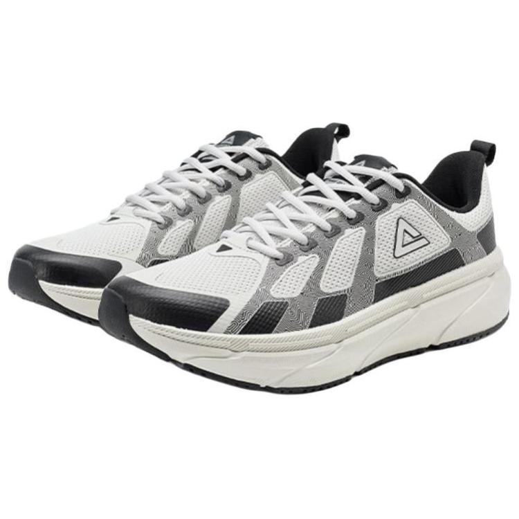 PEAK Cushioning Breathable Abrasion Resistant Low top Casual Running Shoes Unisex Black Gray
