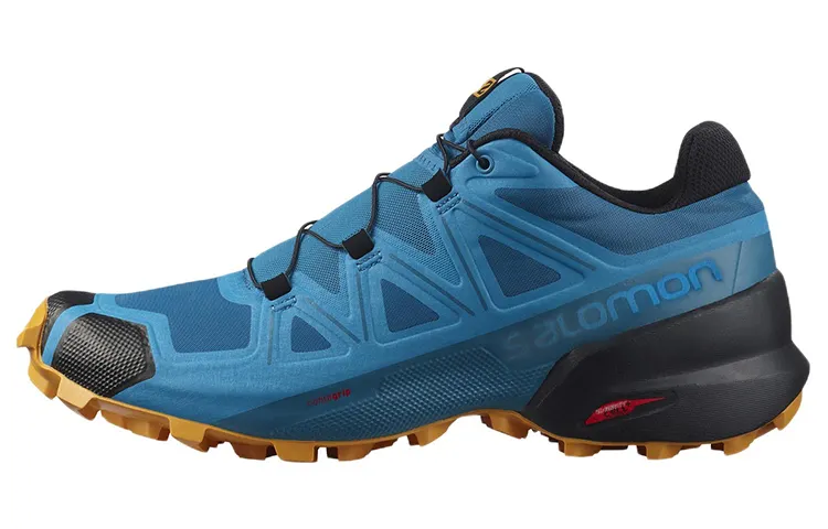 SALOMON Speedcross 5 Fabric Abrasion Resistant Low top Running Shoes Men's Blue