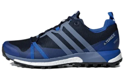 Adidas Terrex Agravic GTX Abrasion Resistant Slip Resistant Low top Running Shoes Men's Blue Black