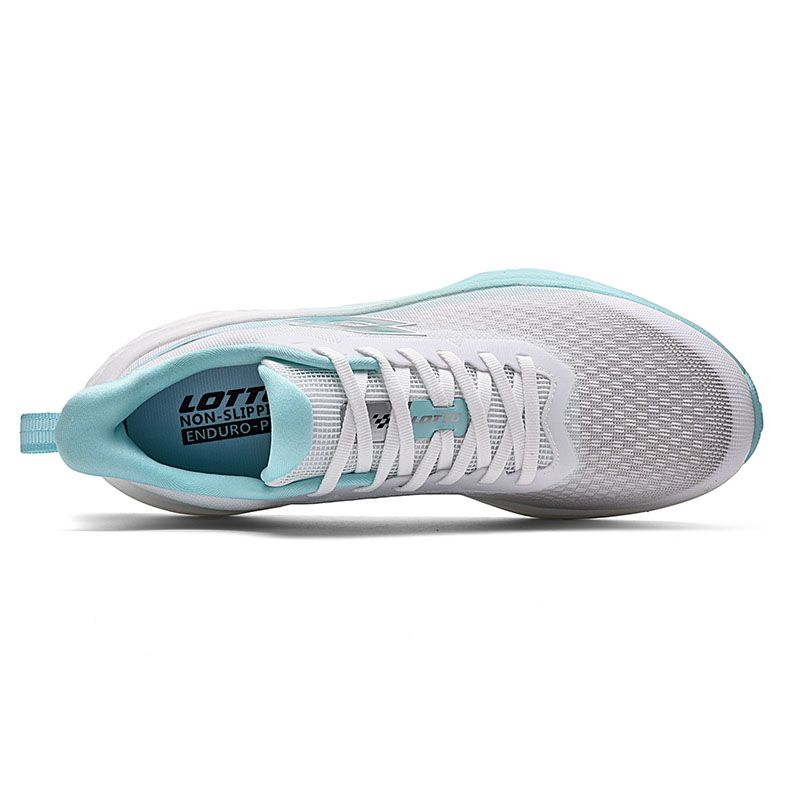 LOTTO Cushioning Slip Resistant Abrasion Resistant Breathable Lightweight Low top Running Shoes Men’s White Blue