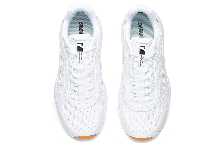 Anta Fashion Textile, Synthetic Leather Cushioning Slip Resistant Abrasion Resistant Low top Running Shoes Men’s