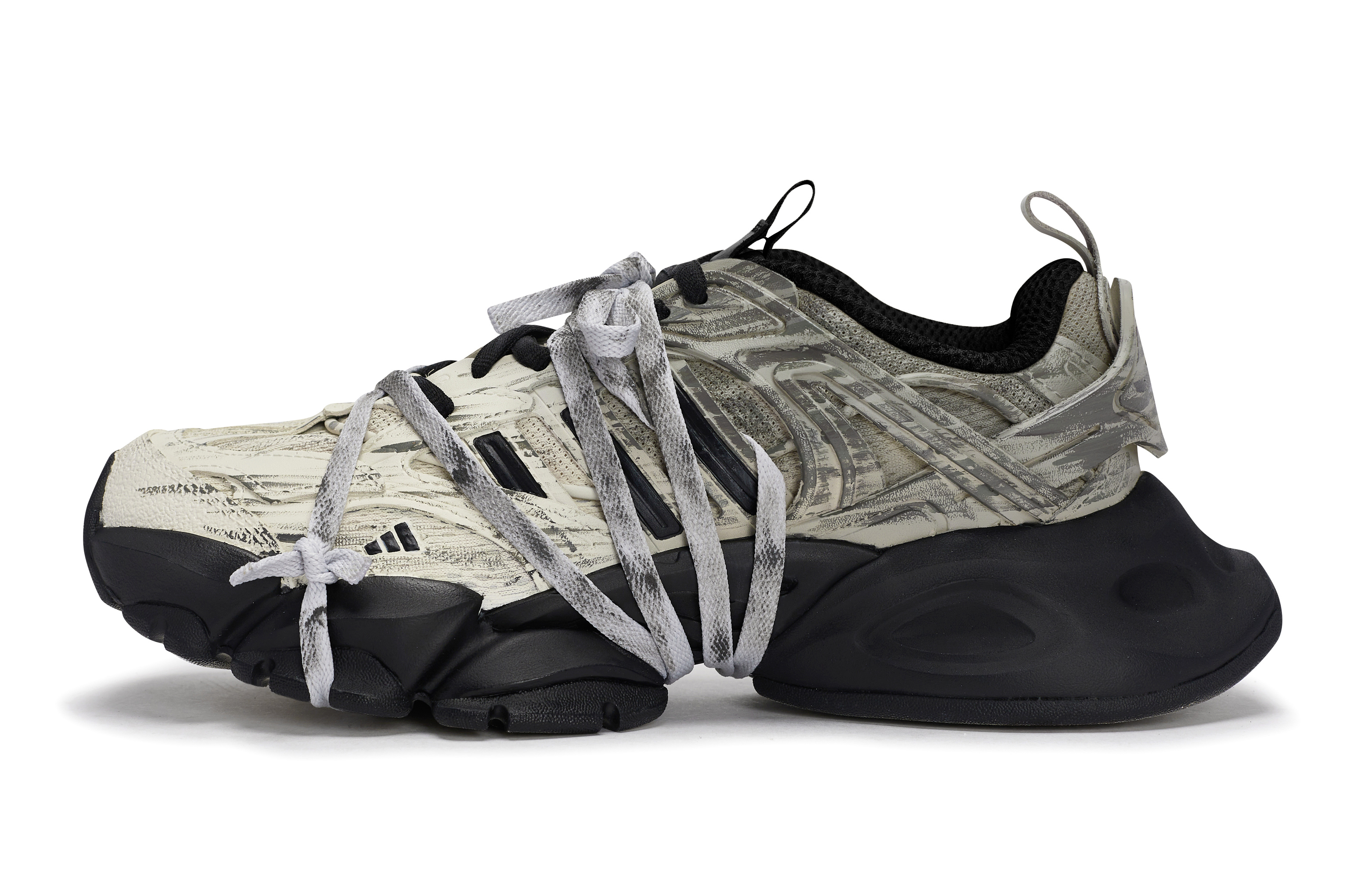 Adidas XLG RUNNER DELUXE Slip Resistant Abrasion Resistant Low top Running Shoes Unisex Black Rice Gray