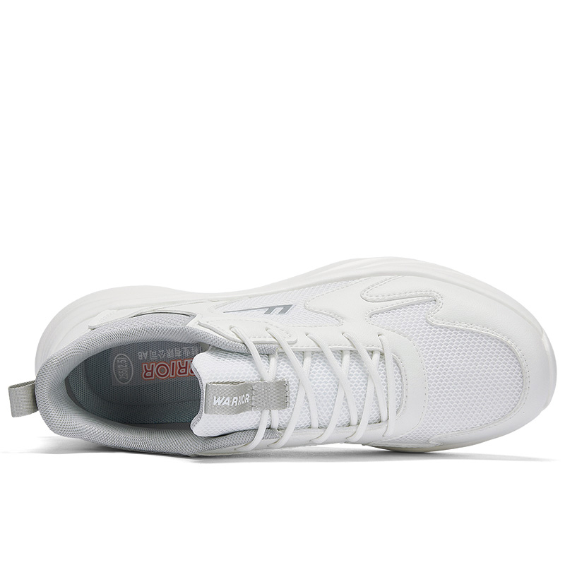 Warrior Cloud Sail Collection Cushioning Slip Resistant Lightweight Low top Casual Running Shoes Men’s White Gray