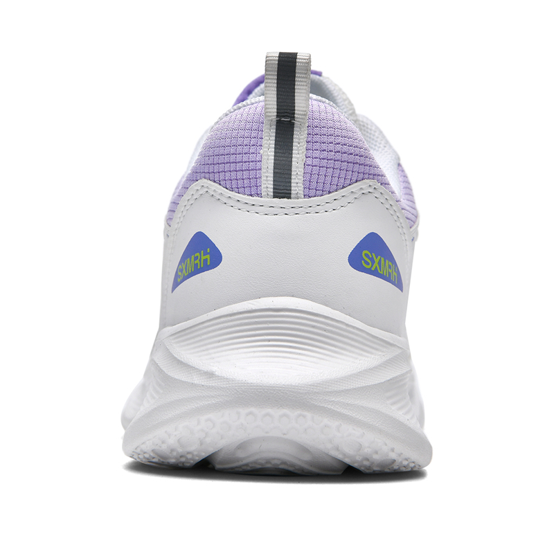 Binary Cushioning Rebound Lightweight Breathable Slip Resistant Low top Running Shoes Women’s White Purple