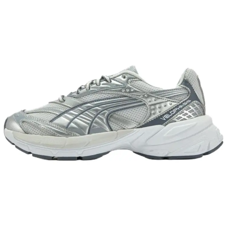 PUMA Velophasis Breathable Low top Casual Shoes Unisex Gray Silver
