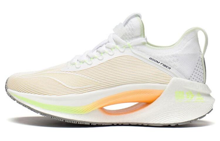 Li Ning Shadow Essential Abrasion Resistant Breathable Low top Running Shoes Women's White Yellow