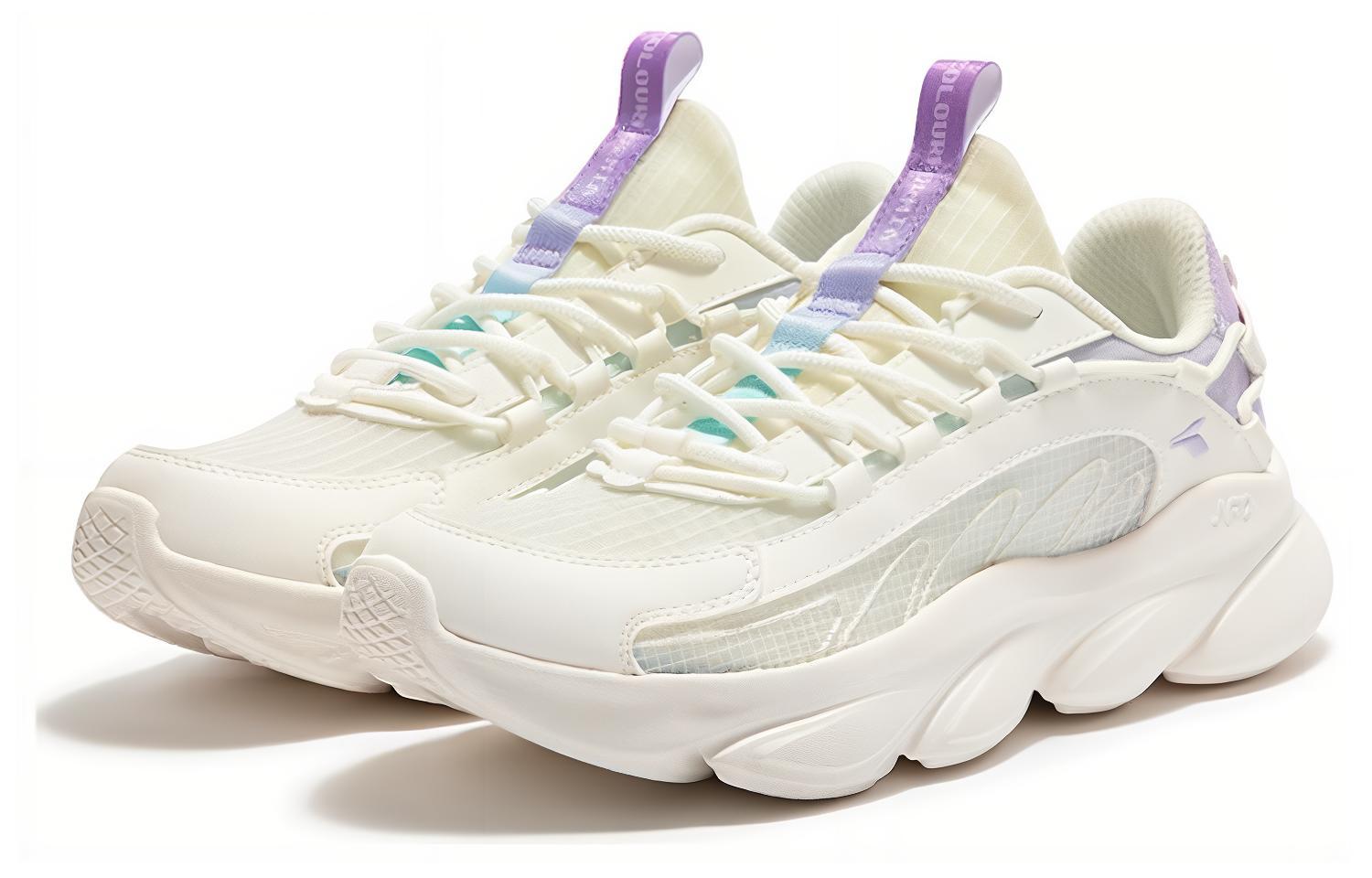 361° Comfortable Abrasion Resistant Breathable Low top Running Shoes Women’s White Purple