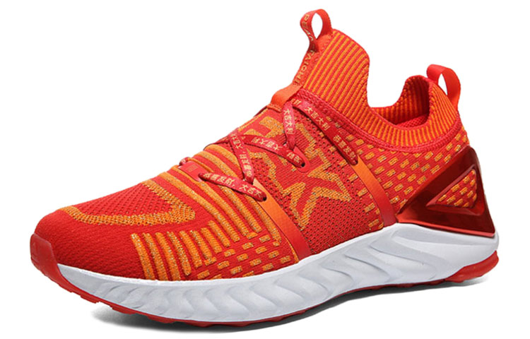 PEAK Taichi 1.0 Plus ‘Fuhao’ Fabric Abrasion Resistant Breathable Low top Running Shoes Unisex Red Yellow