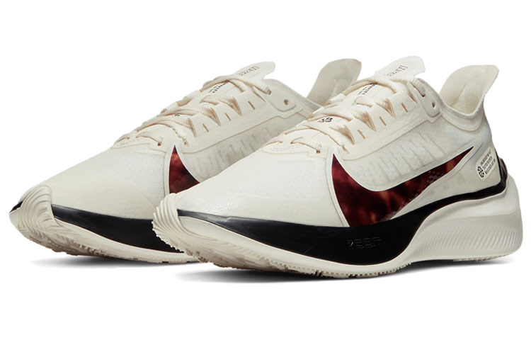 Женские кроссовки Nike Zoom Gravity 1 (бежево-белые с черным и коричневым) — Бежевыйбелый / чёрный / коричневый — фото 3