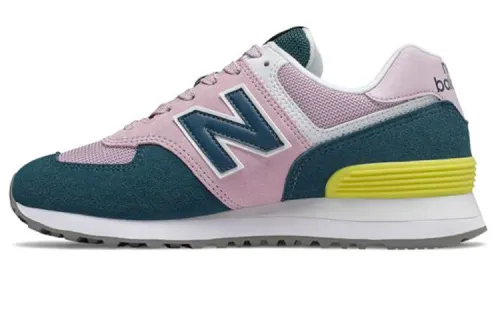 New Balance NB 574 Suede Low top Running Shoes Women's Green Pink
