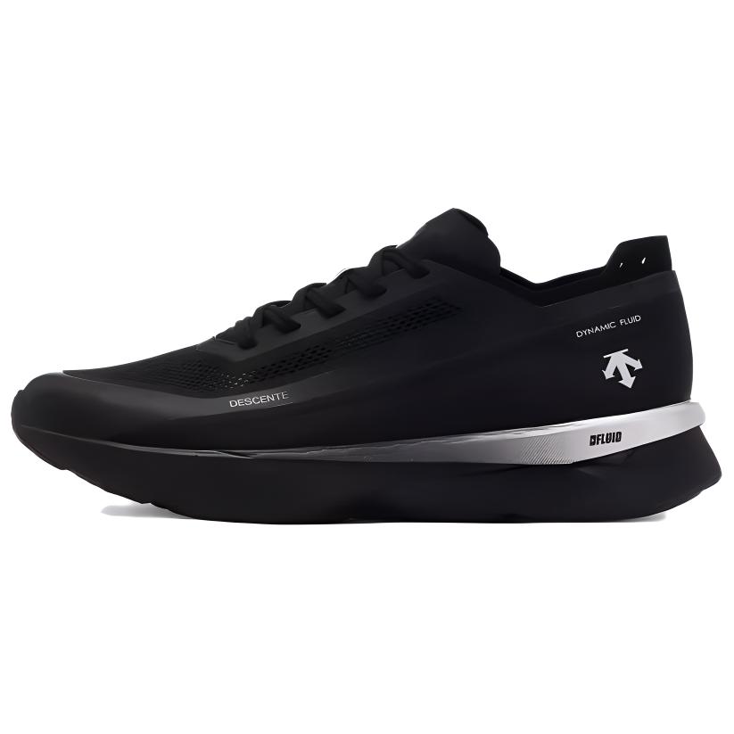 DESCENTE ENERZITE FLUID 2.0 Comfortable, shock-absorbing, non-slip, wear-resistant and breathable, low-cut, casual training, urban commuting running shoes, men's black