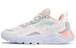 Li Ning Trendy Lightweight And Breathable Low top Running Shoes Women's Gray White Pink