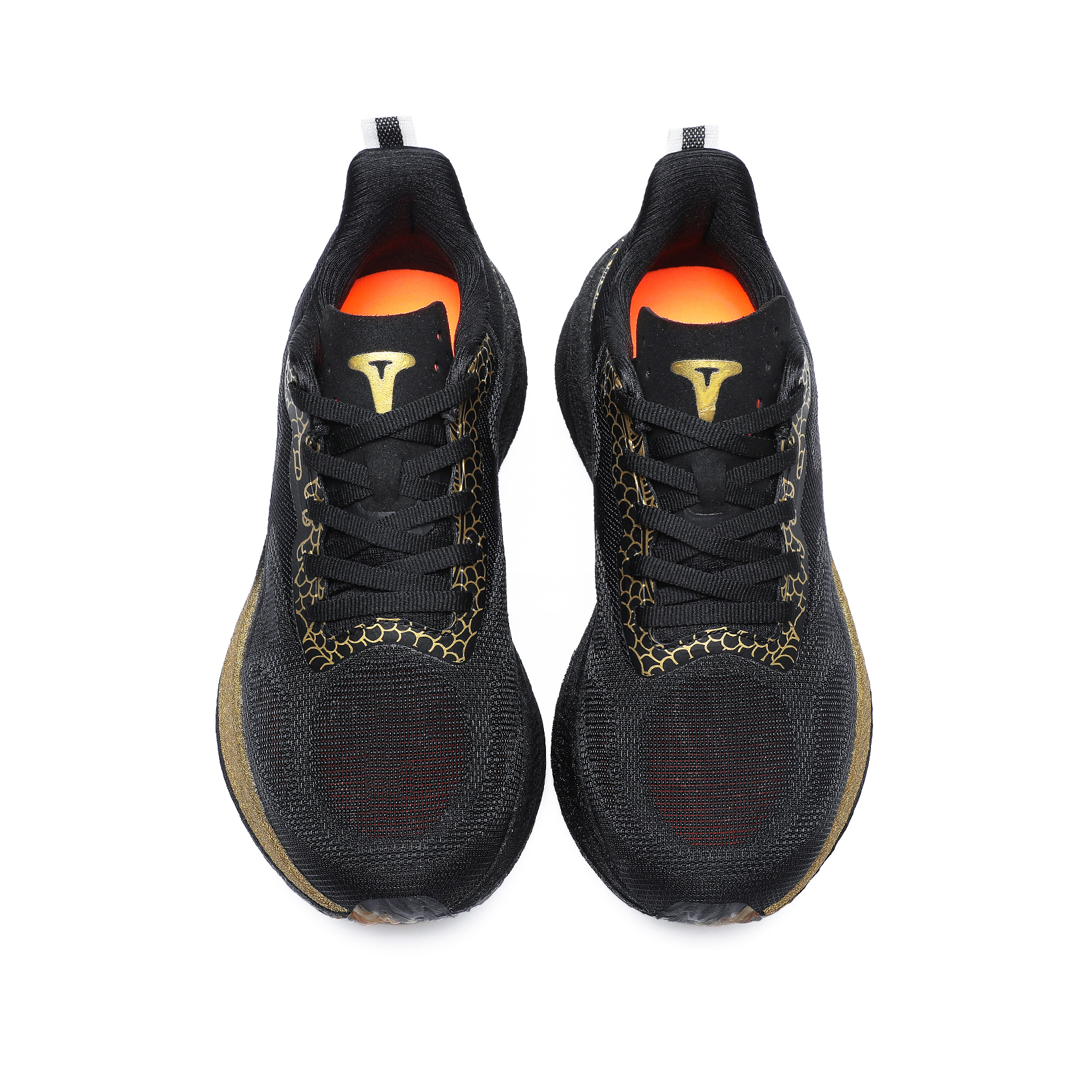 TREEPERI Running Shoes Unisex Low Top Black Gold Dragon