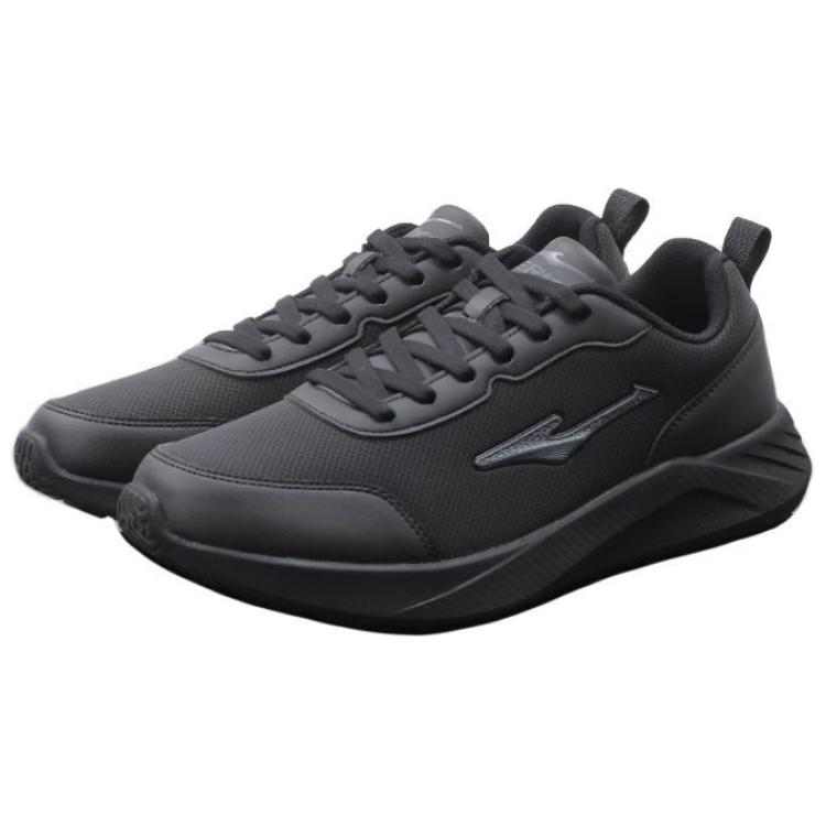 Erke Cushioning Slip Resistant Abrasion Resistant Breathable Low top Casual Running Shoes Men’s Black