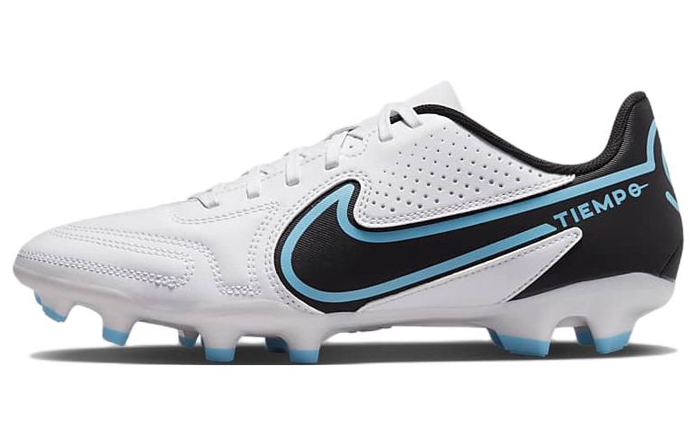 Nike Tiempo Legend 9 Club Round head comfortable Artificial turf MG (gel short spike) Shock-absorbing, anti-slip wrapping, impact-resistant Football shoes Men and women White