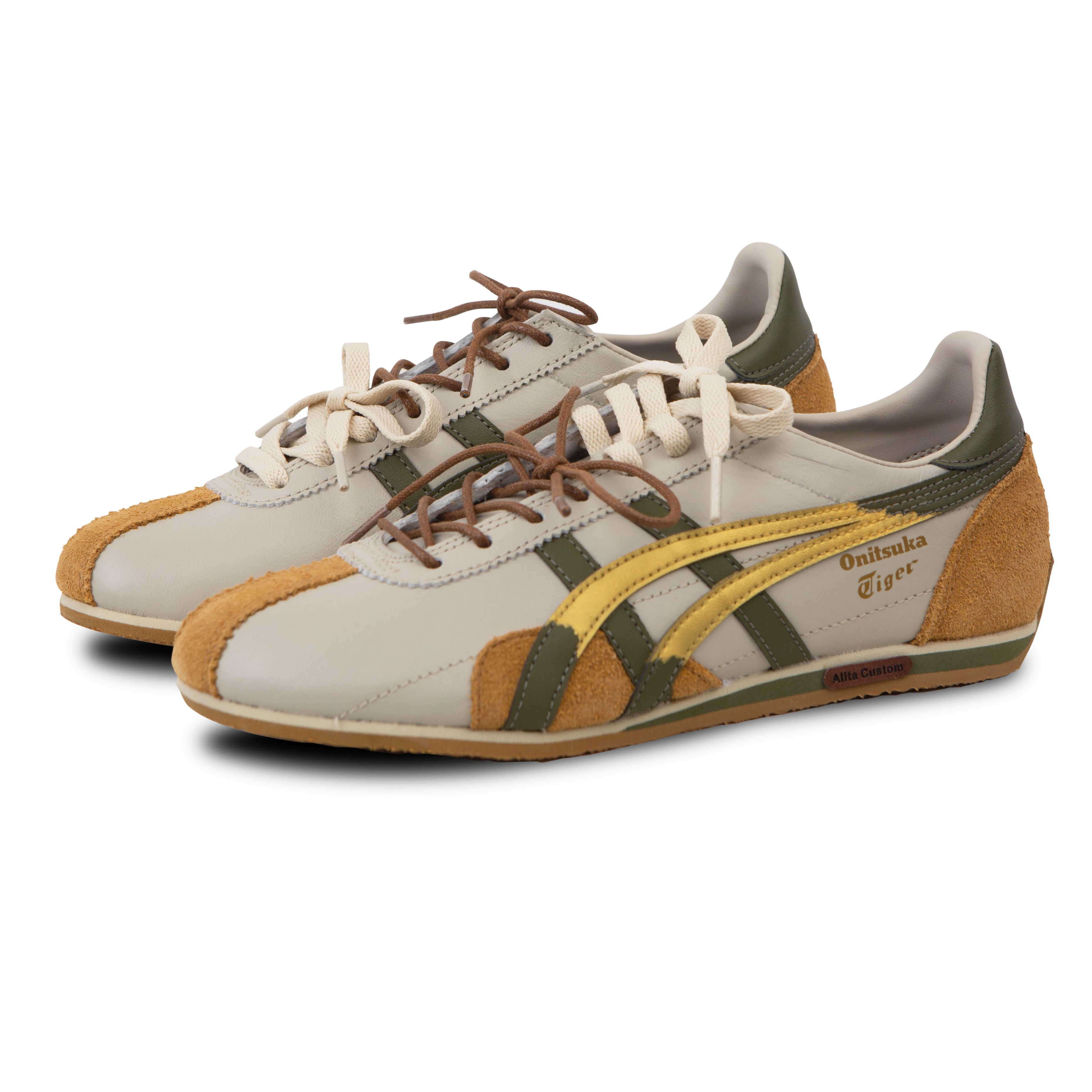 Onitsuka Tiger Runspark Non slip Lightweight Low top Running Shoes Unisex Beige Brown