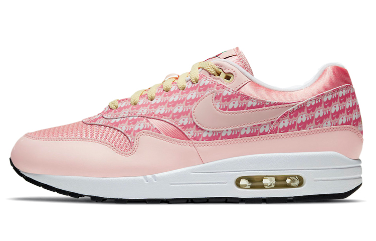 Кроссовки Nike Air Max 1 Strawberry Lemonade (розово-желто-белые)