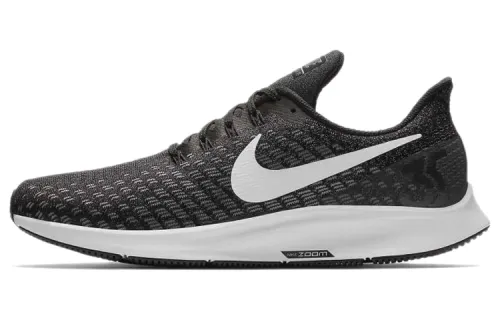 Nike Pegasus 35 Air Zoom Wide, simple and casual, synthetic leather shock-absorbing, non-slip and wear-resistant, low-top running shoes, men's black and white, wide version