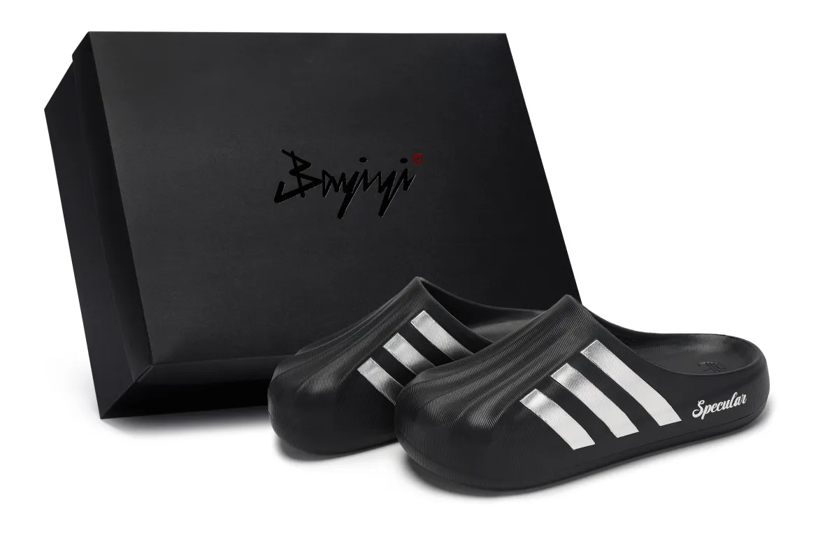 Adidas Originals AdiFOM SUPERSTAR MULE Closed Toe Slippers Unisex Black Silver