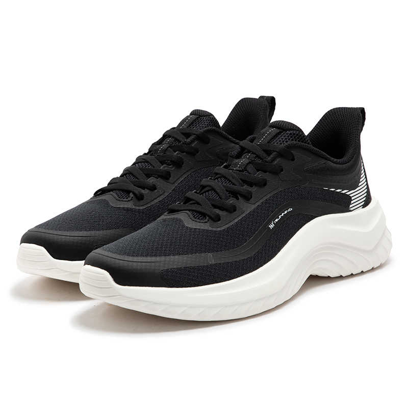 361° Abrasion Resistant Slip Resistant Low top Casual Running Shoes Men’s Black White