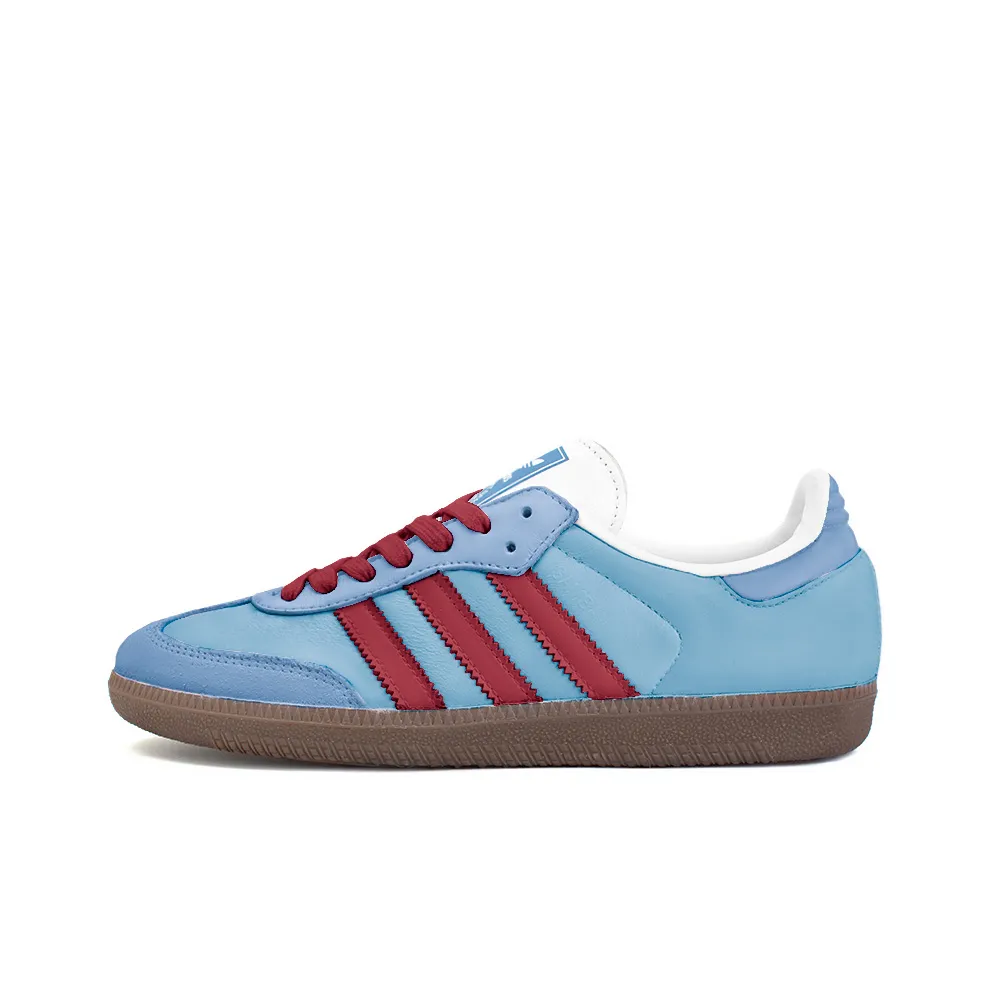 Adidas Originals SAMBA OG Abrasion Resistant Low top Skateboard Shoes Unisex Blue Red