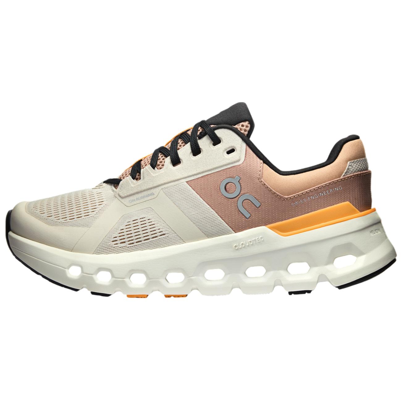 Женские кроссовки On Cloudrunner 2 WMNS (бело-коричневые)