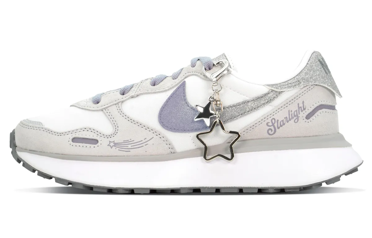Nike Phoenix Waffle Abrasion Resistant Abrasion Resistant Low top Running Shoes Women's Gray Silver Purple