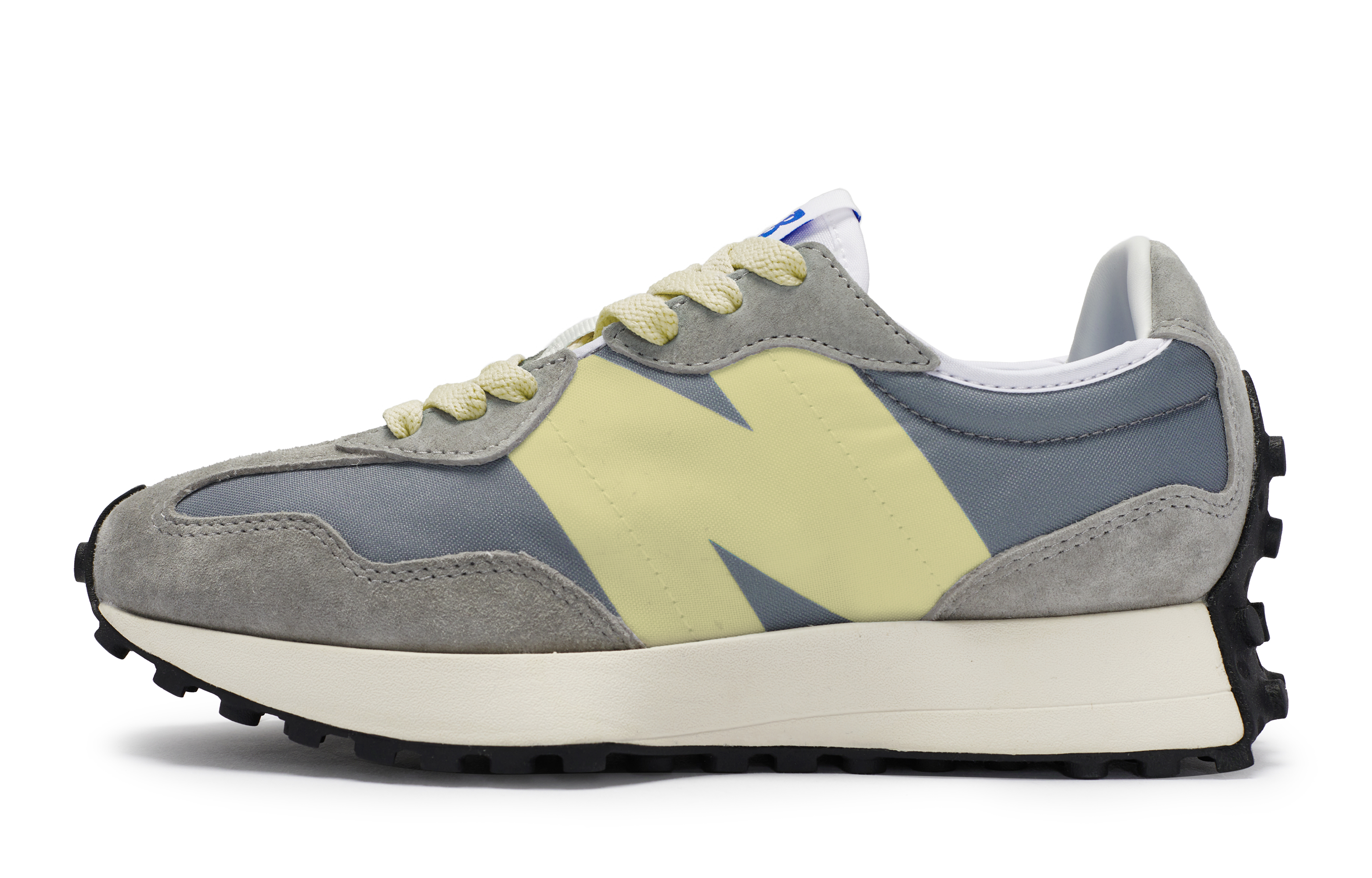 New Balance NB 327 Cushioning Slip Resistant Breathable Low top Running Shoes Unisex Yuanzu Gray Rice Yellow