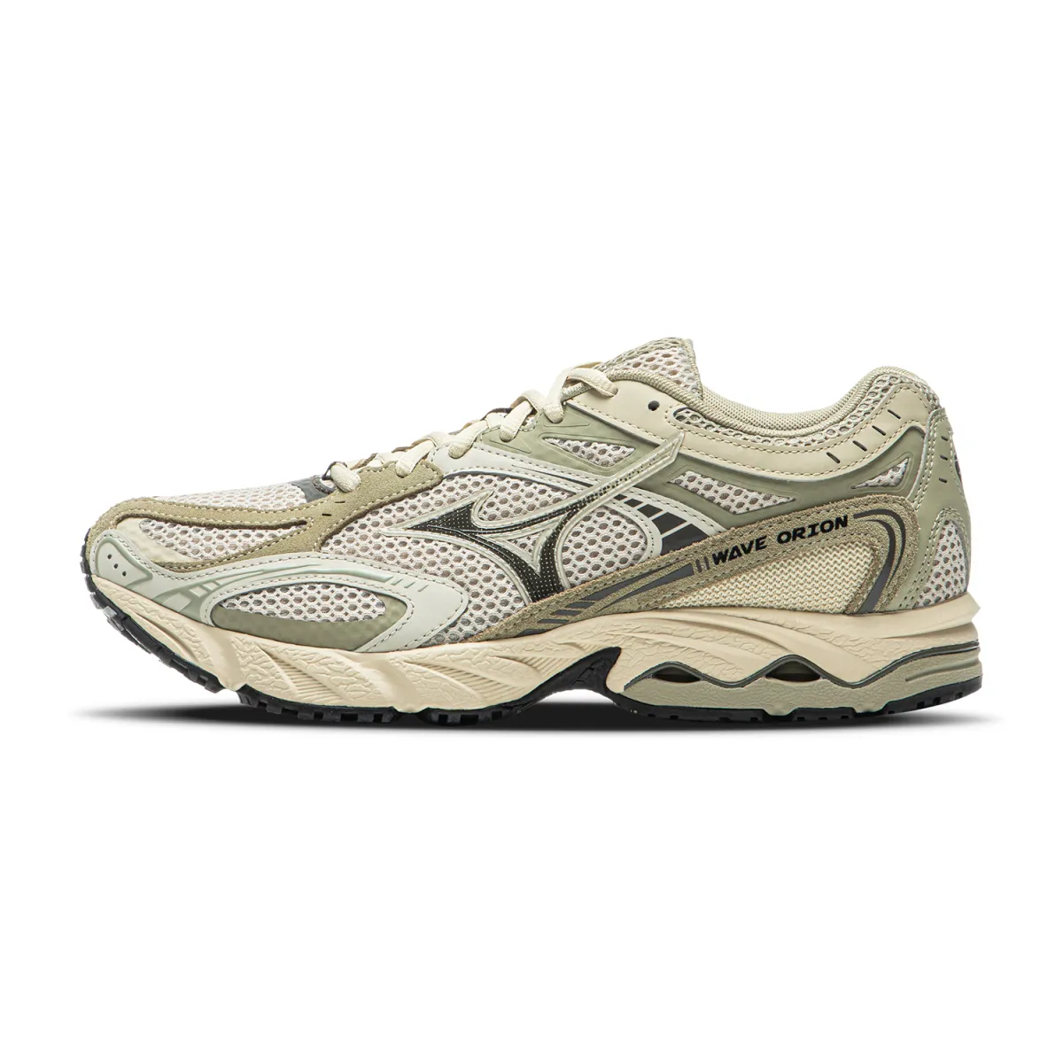 Mizuno Wave Orion Fashion Textile, Synthetic Leather, Split Cow Leather Slip Resistant, Abrasion Resistant, Breathable