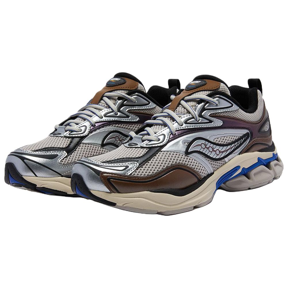 Saucony GRID FUSION Low top Running Shoes Unisex Gray Silver