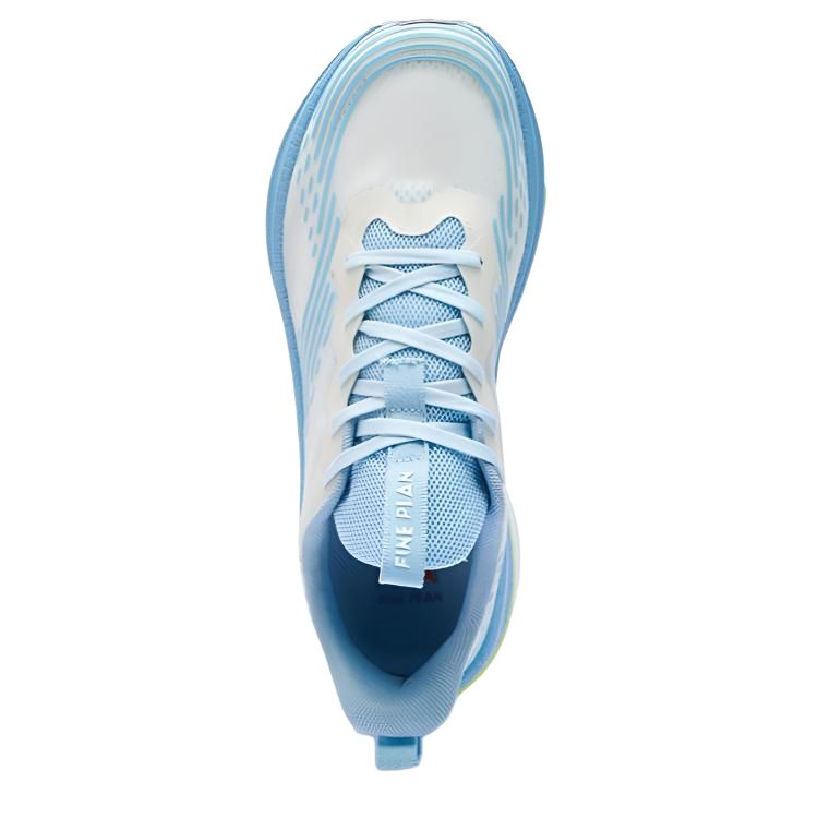 FINEPLAN Cushioning Breathable Cushioning Breathable Low top True Popcorn Midsole Running Shoes Unisex White Blue