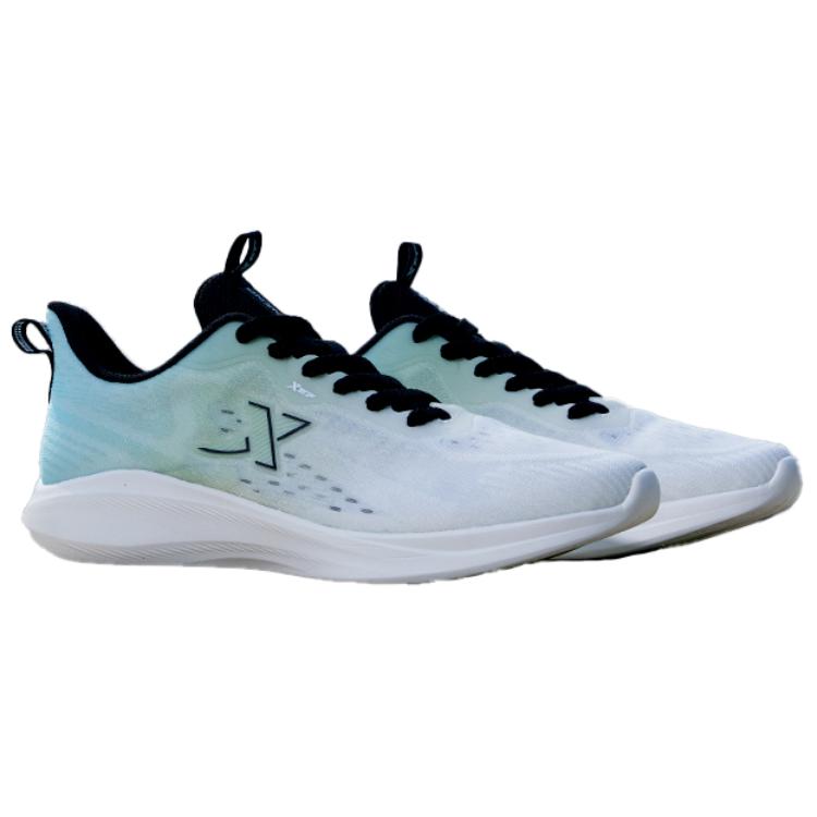 XTEP Cushioning Slip Resistant Abrasion Resistant Low top Running Shoes Men’s White Green