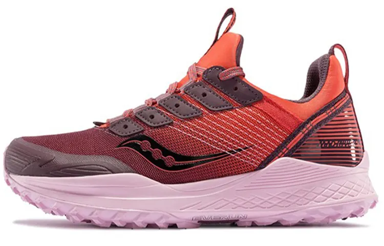 Saucony Mad River TR Slip Resistant Cushioning Abrasion Resistant Lightweight Low top Running Shoes Women's Brown Red