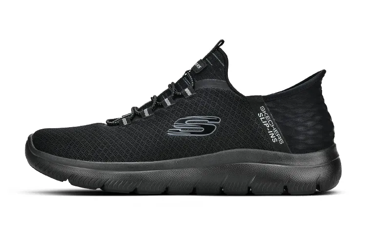 Skechers Slip On Tennis Shoes 'Black'