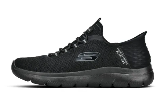 Skechers Slip On Tennis Shoes 'Black'