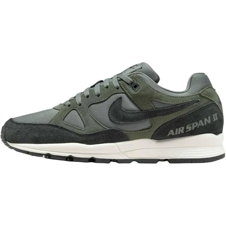 Nike Air Span 2 Comfortable Cushioning Lightweight Low top Casual Shoes Men's Gray Green