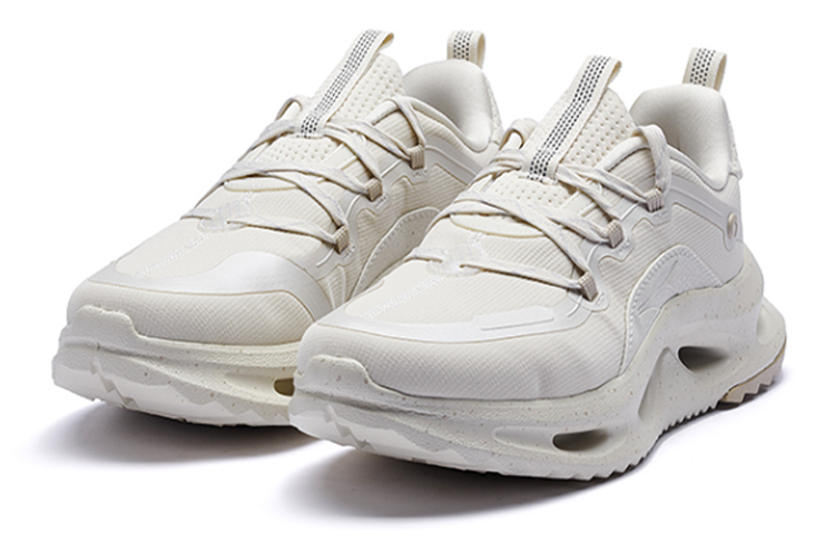 361° Cushioning, Slip Resistant, Abrasion Resistant, Breathable Low Top Running Shoes Men’s White Gray