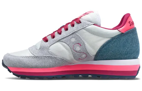 Saucony Jazz Triple Jazz Running Shoes Women's Low Top Gray/Pink/Blue/White