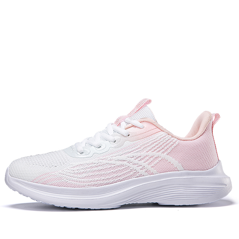 TONYBEAR Running Shoes Women’s Low Top White Pink/Black Gray/All Black