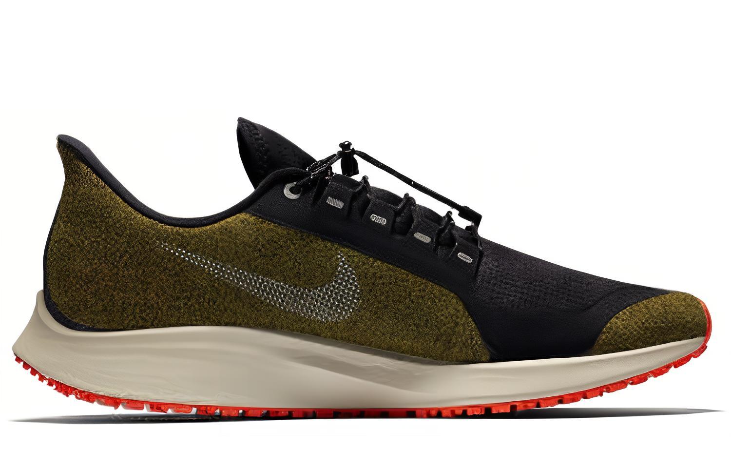 Мужские кроссовки Nike Pegasus 35 Shield "Olive Flak" (оливковые) — 橄榄绿 — фото 2