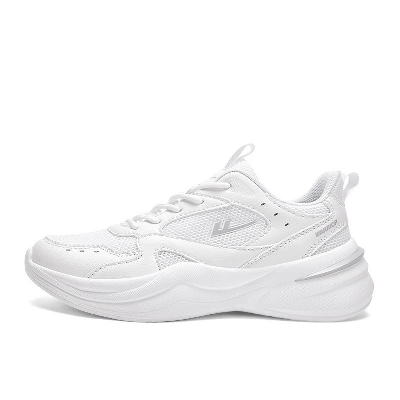 Warrior Outdoor Sports Slip Resistant Abrasion Resistant Low top Casual Running Shoes Unisex White