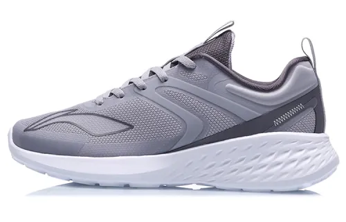 Li Ning Textile, Synthetic Leather Cushioning Abrasion Resistant Breathable Lightweight Low top Running Shoes Men's