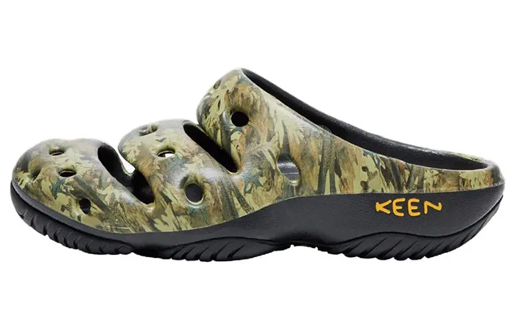Keen Yogui Artsfull Rubber Sole Slide Slippers Men's Black Green