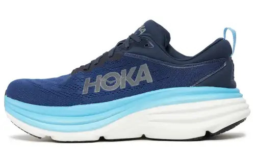 HOKA ONE ONE Bondi 8 Cushioning Slip Resistant Low top Running Shoes Unisex Blue
