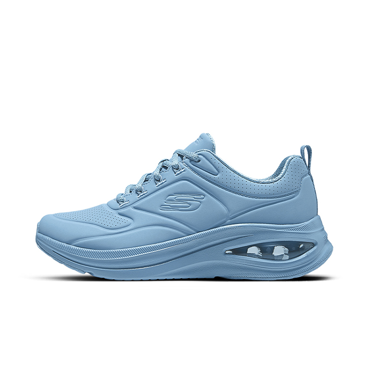 Skechers Support Lightweight Height Increasing Low top Casual Running Shoes Women’s Dark Gray Blue
