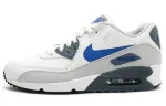 Nike Air Max 90 Classic Vintage Leather Low top Air Cushion Running Shoes Men's White Blue