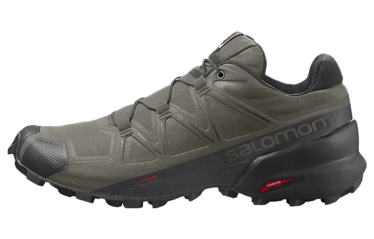 SALOMON Speedcross 5 Running Shoes Men's Low Top Black/Green