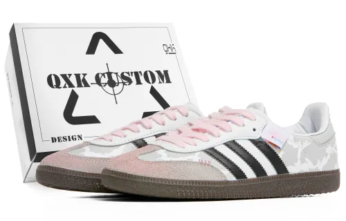 Adidas Originals SAMBA OG Pink Tribal, Special Shoe Box Slip Resistant Abrasion Resistant
